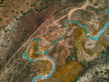 Aerial View of Sevier river in Utah