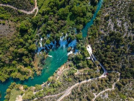 Kravica waterfalls on the Trebizat River in Bosnia and Herzegovinaの写真素材