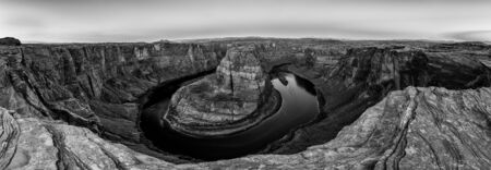 Horseshoe Bend Canyon and Colorado river in Page, Arizona, USAの写真素材
