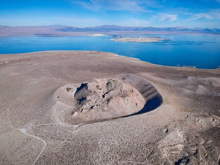 Aerial view of Mono Lake in California, USAの写真素材