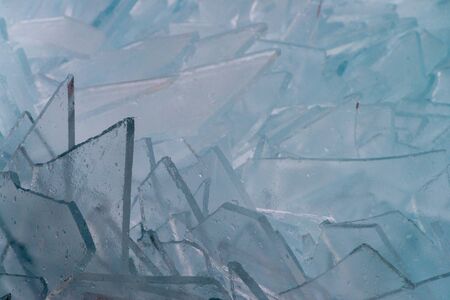 Broken ice on lake Balaton in Hungary
