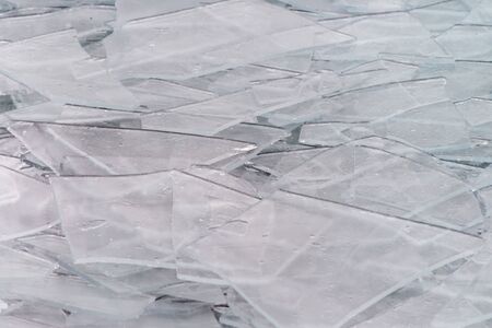 Broken ice on lake Balaton in Hungary