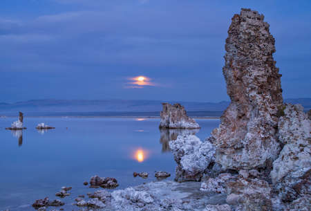 Magic sunset on Mono lake in California, USAの写真素材