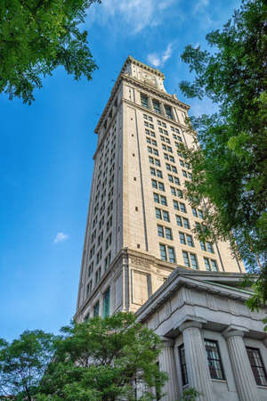 The famous Boston Custom House in the United Statesの写真素材