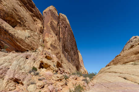 Rock formations in Valley of Fire State Park, Nevada USAの写真素材