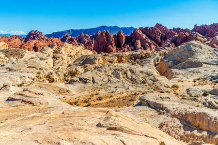 Rock formations in Valley of Fire State Park, Nevada USAの写真素材
