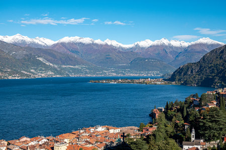 Como lake during autumn near Bellagio, Italy