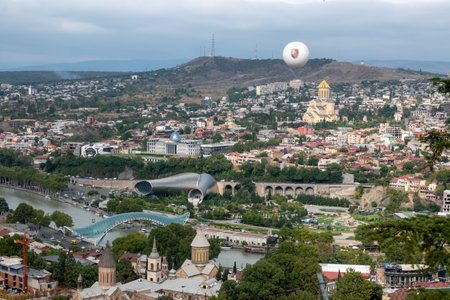 The Holy Trinity Cathedral of Tbilisi commonly known as Samebaの写真素材