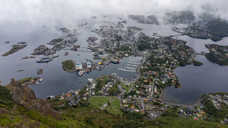 Floya Mountain in Svolvaer, Lofoten Islands, Norway