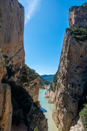 Landscape in Congost de Mont-rebei , Spain, Europeの写真素材