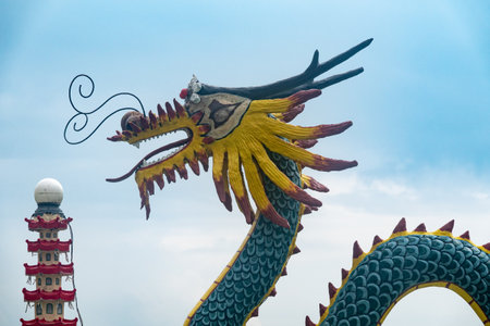Taoist Temple in Beverly Hills Subdivision of Cebu, Philippinesの写真素材