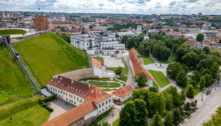 Aerial view of Vilnius, Lithuaniaの写真素材