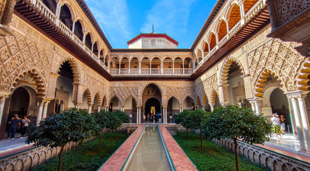 The Real Alcazar of Seville Spainの写真素材