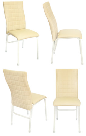 Stool for a home or cafe. An element of the interior. isolated from the background. In different anglesの写真素材