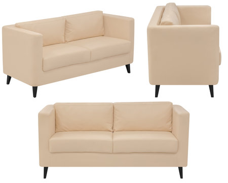 Sofa for office or home. isolated from the background. in different angles. interior elementの写真素材