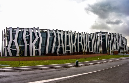 A modern building in Vitoria Gasteiz, Spainのeditorial素材