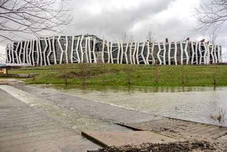 A modern building in Vitoria Gasteiz, Spainのeditorial素材