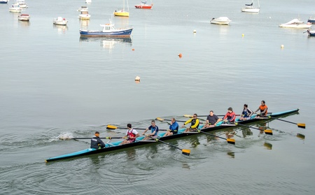 The port of Getxo  Basque Country, Spain のeditorial素材