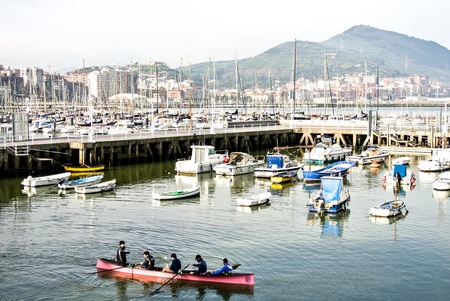 The port of Getxo  Basque Country, Spain のeditorial素材