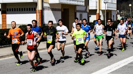 Several runners participating in the race of Murgiaのeditorial素材