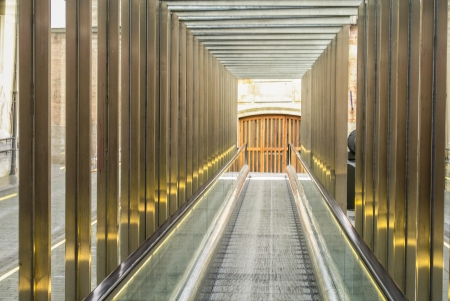 Escalators in the old part of Vitoria, Alava, Spainの写真素材