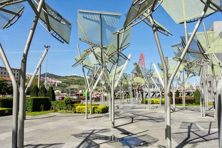 Beautiful lanterns in the center of Bilbao  Vizcaya, Spain の写真素材