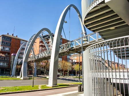 The Boulevard bridge in Vitoria  Alava, Spain の写真素材