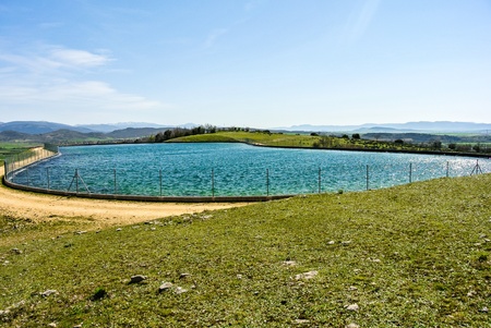 A lake in the mountainのeditorial素材