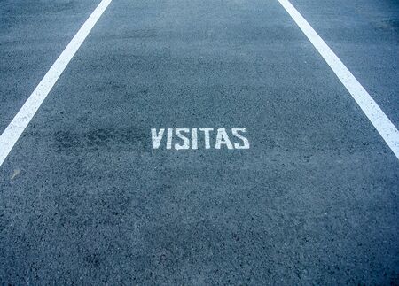 A symbol on the parking of visitsの写真素材