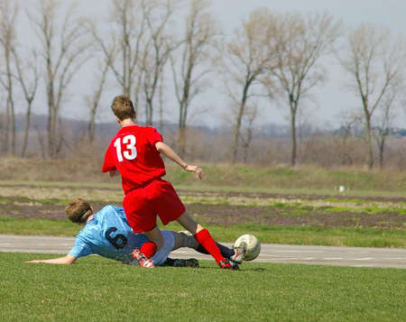 Soccer Slide Tackleの写真素材