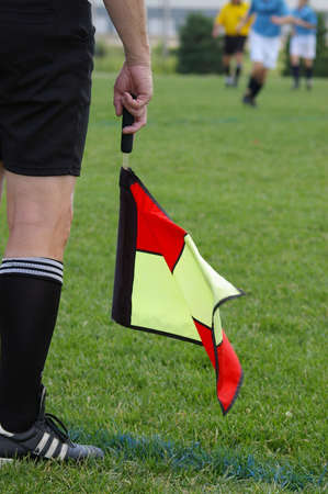 Soccer Linesman Flagの写真素材