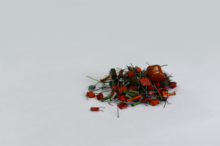 Capacitance old for repair technicians and radio workの写真素材
