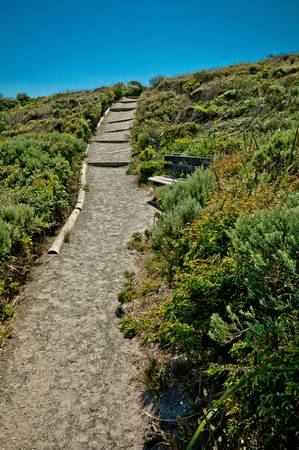 Narrow path to the hills