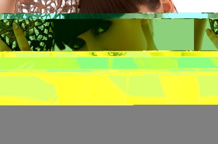 Heat. The young woman drinks mineral water の写真素材