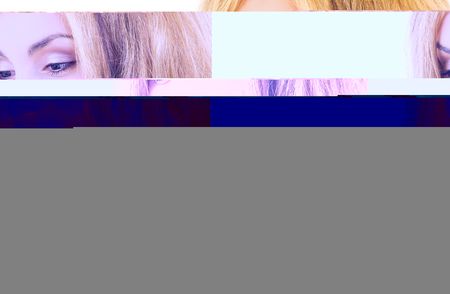 Girl in furry hat の写真素材