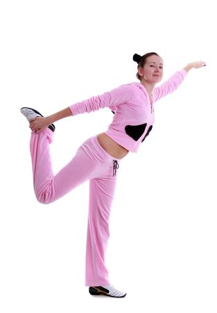 beautiful girl working out の写真素材