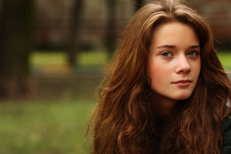 beautiful girl - autumn timeの写真素材