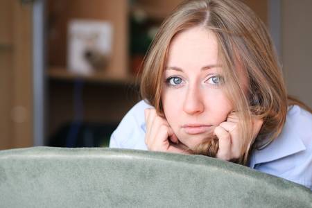 Closeup portrait of a cute young woman 