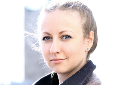 Beautiful young woman. Outdoor portrait の写真素材