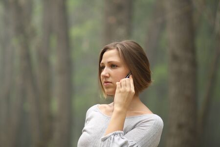 Beautiful young woman. Outdoor portrait の写真素材