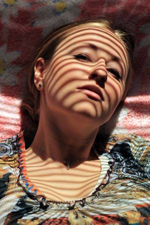 shadow on the faceの写真素材