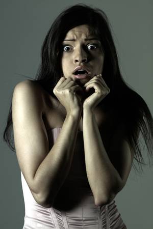 Closeup portrait of an attractive womanの写真素材