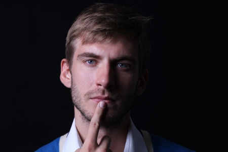 portrait of young good looking male model の写真素材