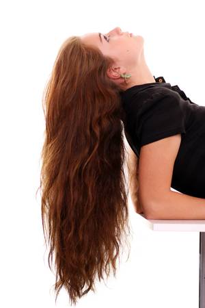 Glamour Portrait of sexy woman on white background の写真素材