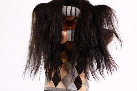 Glamour Portrait of sexy woman on white background の写真素材