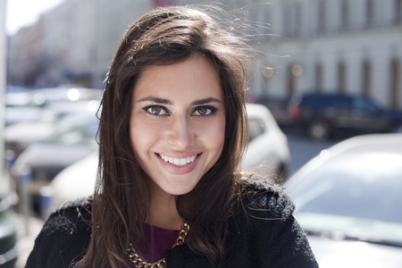 Happy young woman. Outdoor portrait 