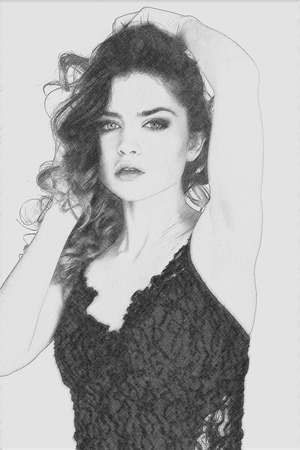 Portrait close up of young beautiful blonde woman, isolated on white backgroundの写真素材