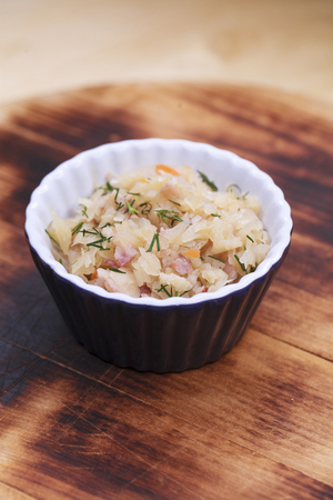 A plate of sauerkraut - appetizerの写真素材