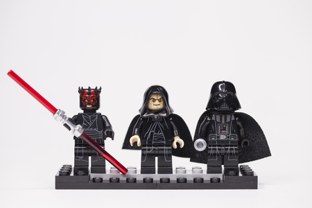 RUSSIA, May 16, 2018. Constructor Lego Star Wars. Various mini-figures from different episodes of the sagaのeditorial素材