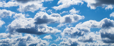 White clouds on blue sky in summer day